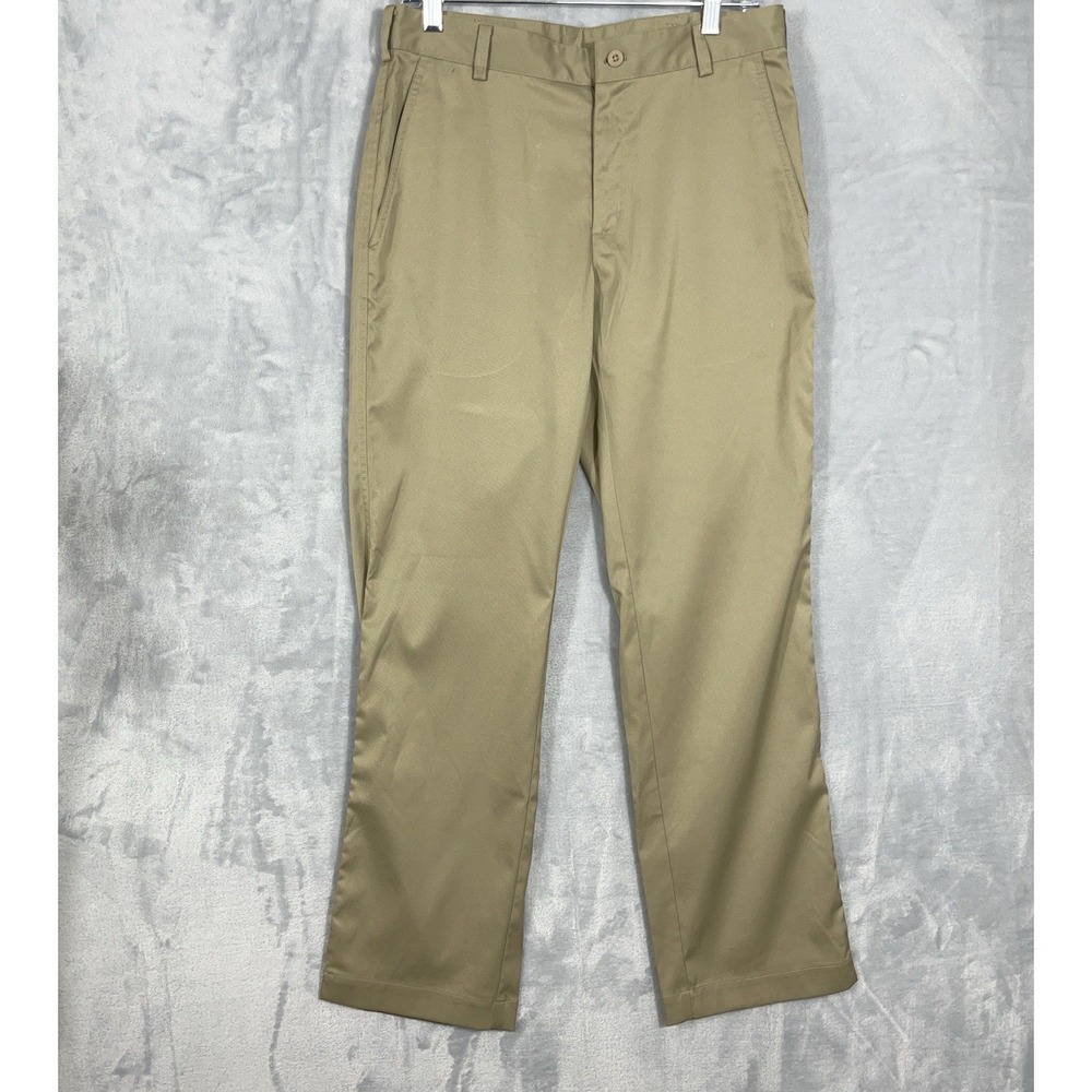 Nike Golf Pants Mens 30x30 Tan Dri-Fit Stretch Performance Flat Front